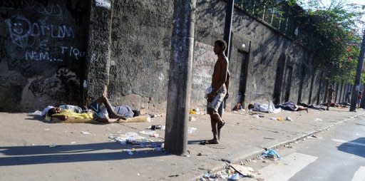 Adictos al crack en la favela de Jacaré en Rio de Janeiro en julio pasado