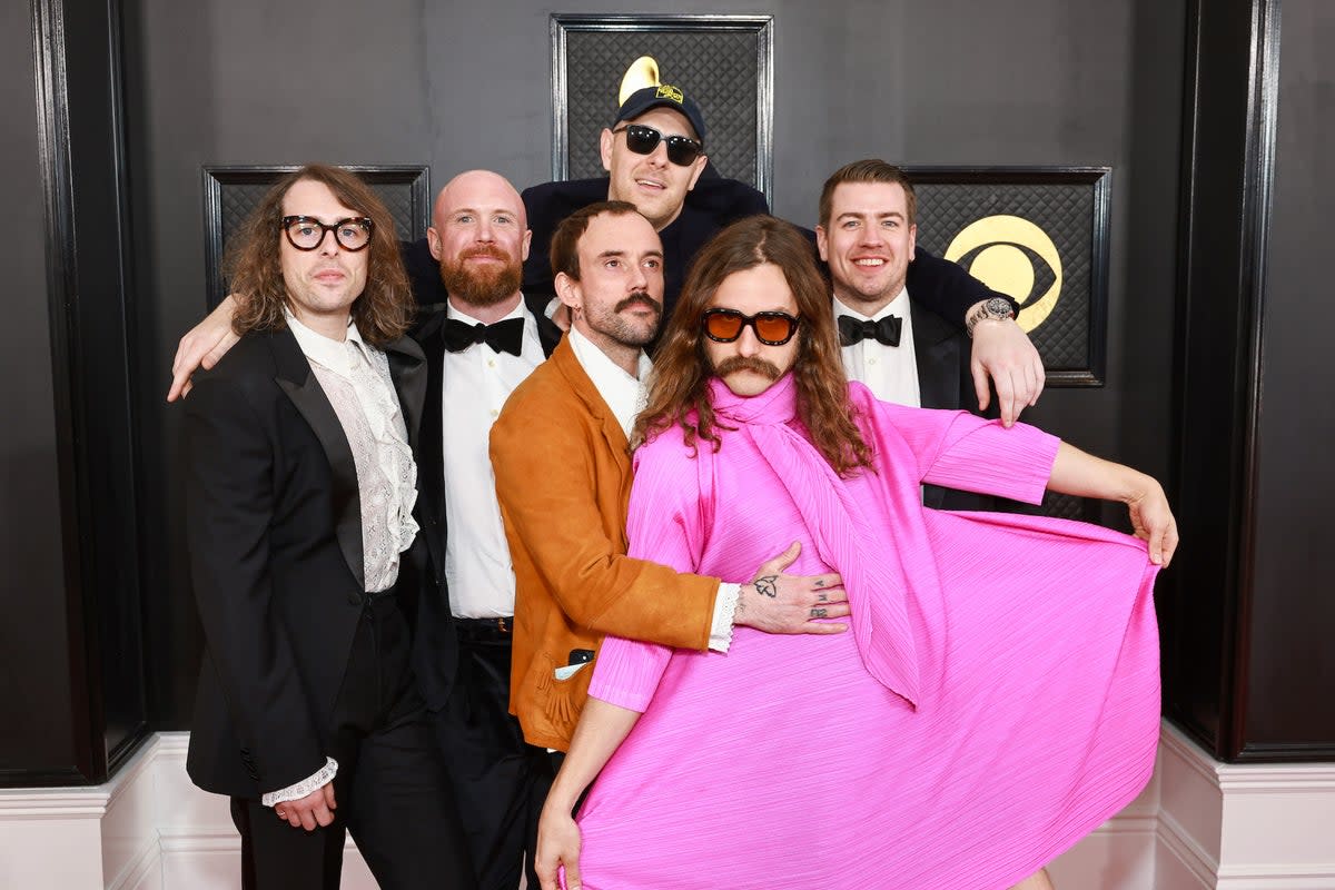 Idles strike a pose at the 2023 Grammy Awards in Los Angeles (Getty for The Recording Academy)