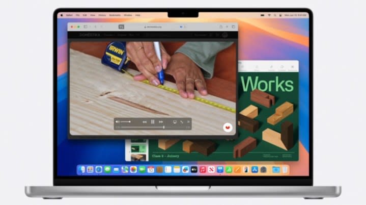 Viewer mode in Safari with enlarged video playback.