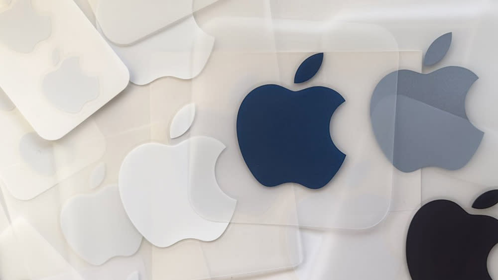  Apple logo stickers. 