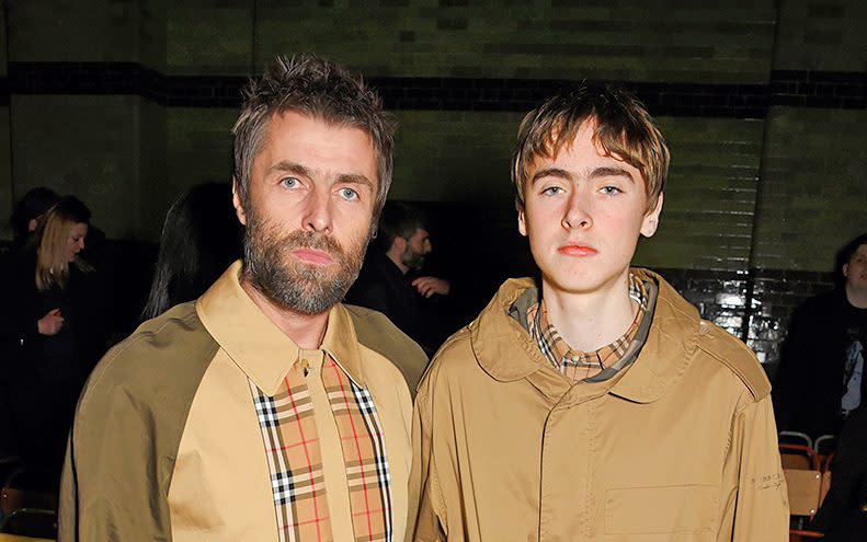 Liam Gallagher with son Gene - Getty Images