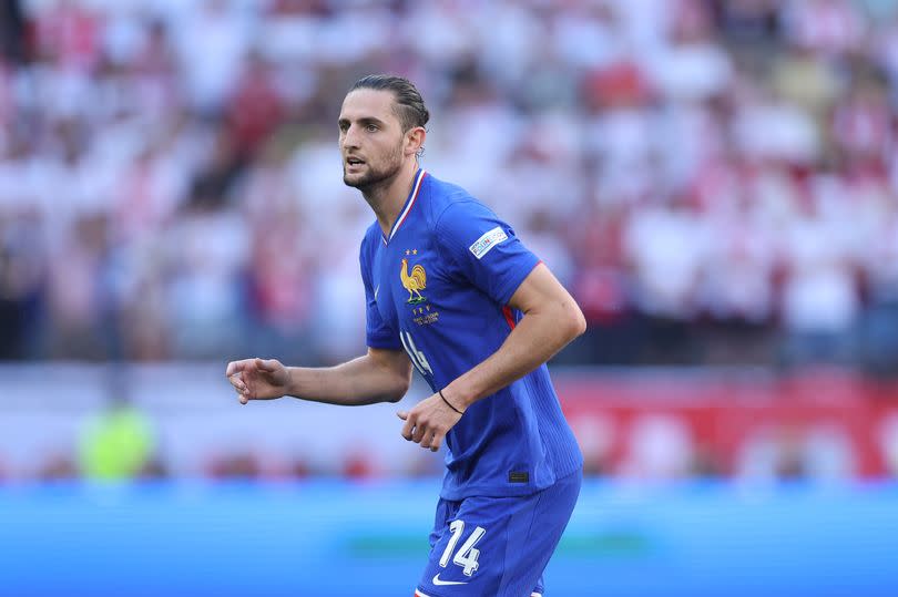 Adrien Rabiot during the UEFA EURO 2024 group stage match between France and Poland.