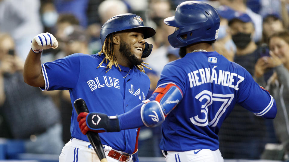 Vladimir Guerrero Jr. and Teoscar Hernandez had incredible offensive seasons. (Photo by Cole Burston/Getty Images)