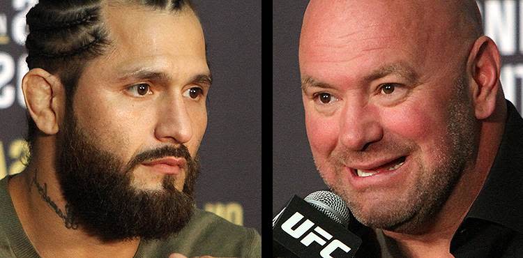 Jorge Masvidal and Dana White at the UFC 239 press conference