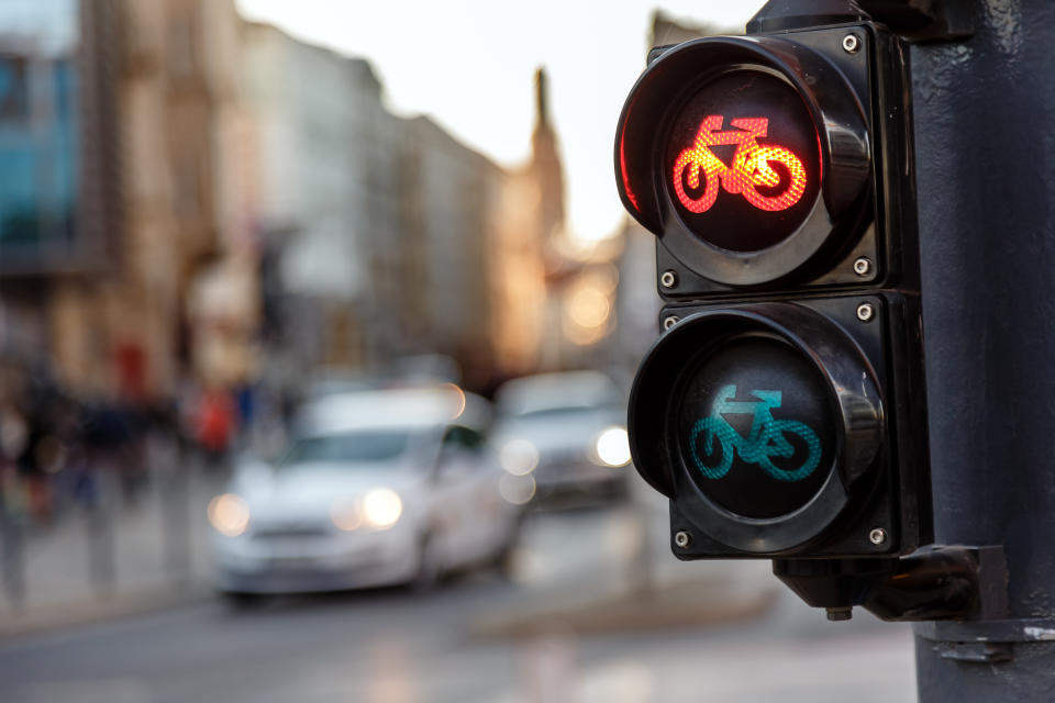 Red bicycle light on roads. Source: Getty Images