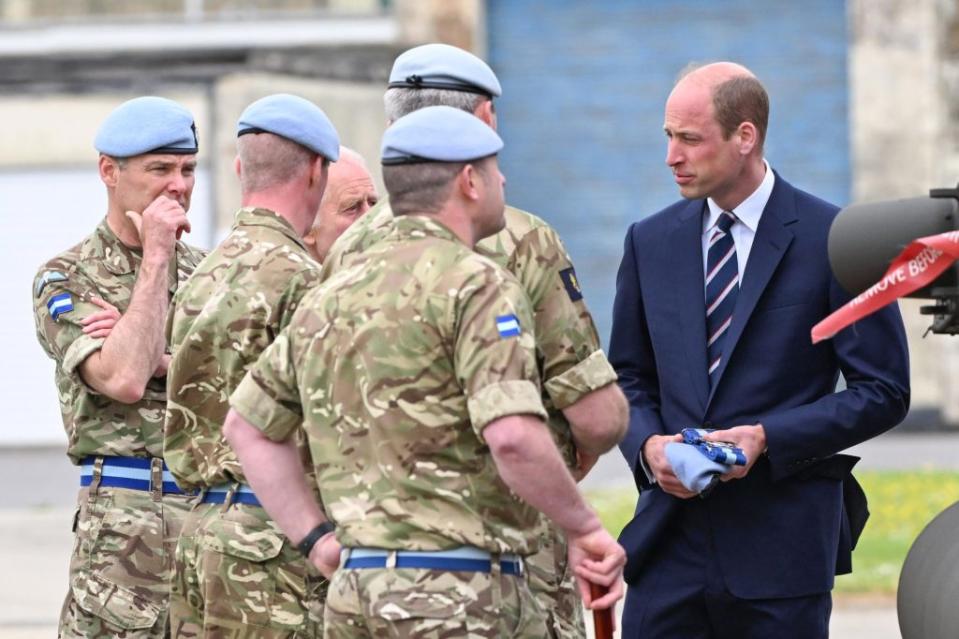 As heir to the throne, William was not involved in active conflict during his time in the military. Zak Hussein / SplashNews.com