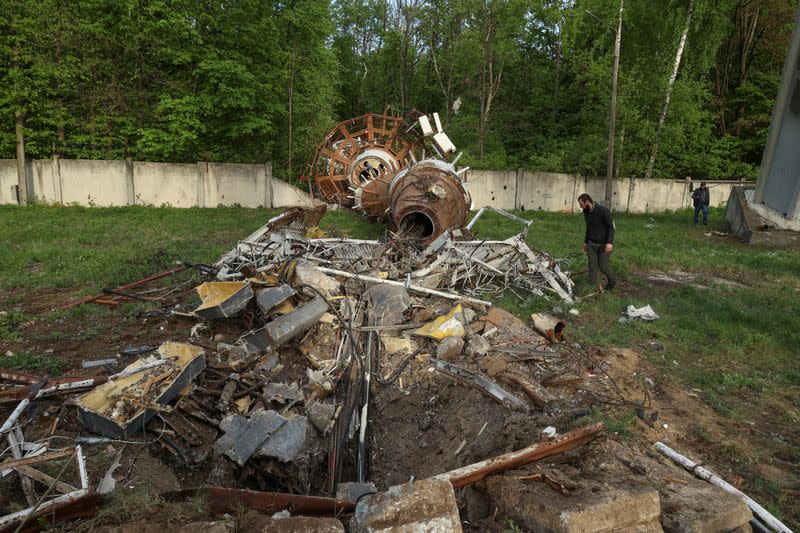 Aftermath of a Russian missile attack in Kharkiv