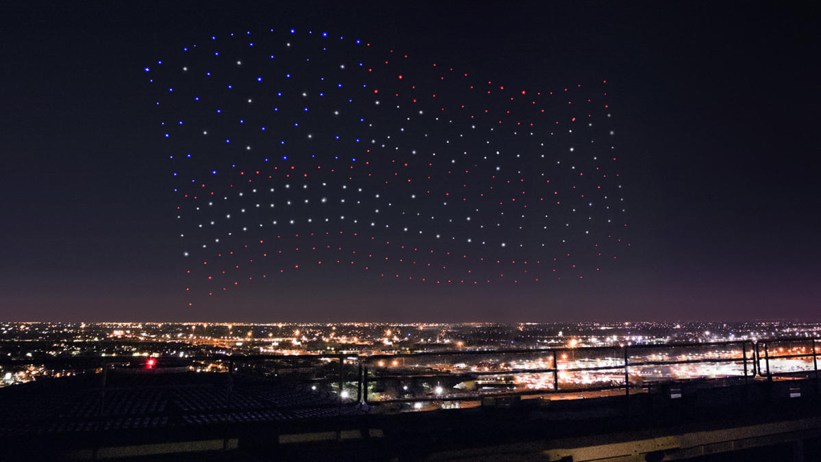 Intel drones form US flag for Lady Gaga's halftime show