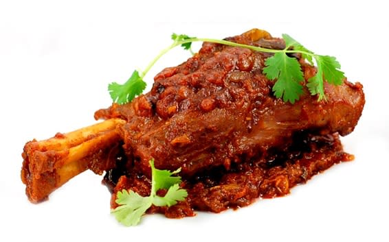 Curried leg of lamb