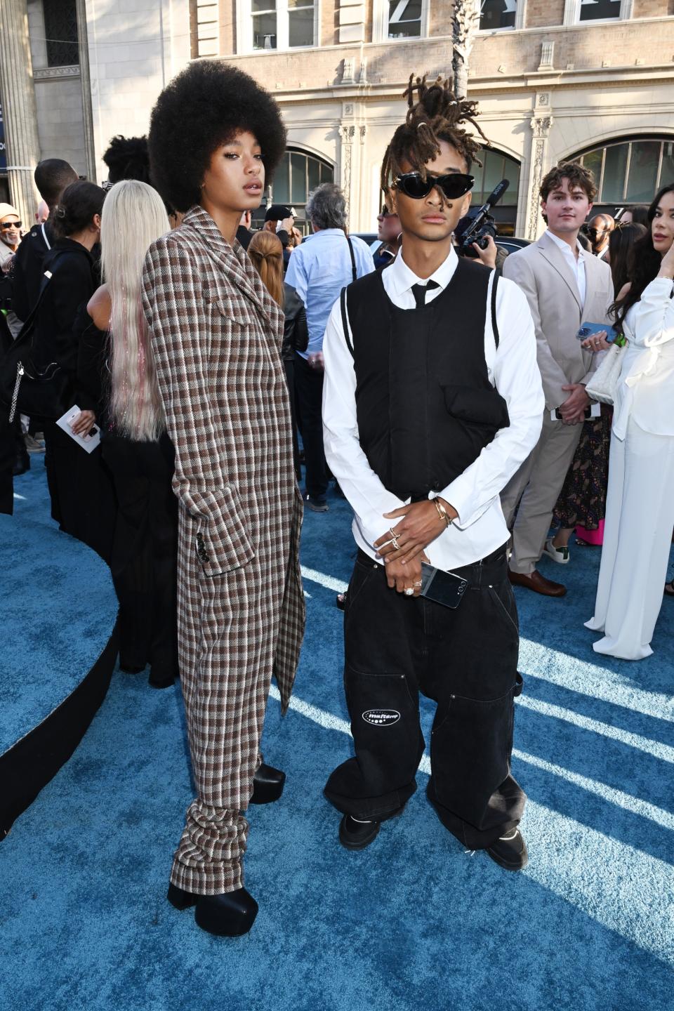 willow smith, jaden smith, Bad Boys: Ride or Die premiere red carpet outfit look style