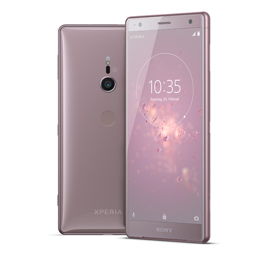 Gewinnen Sie mit Yahoo und Sony Mobile einmal das Xperia XZ2 in Ash Pink!