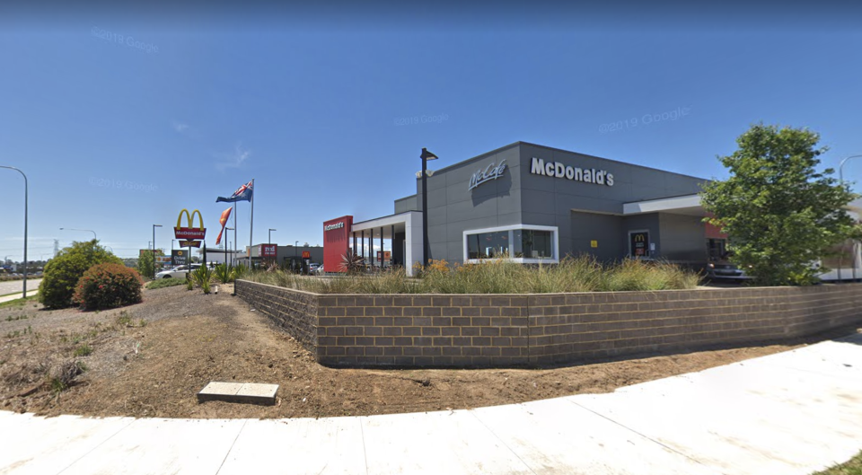 McDonald's at Gregory Hills is pictured.