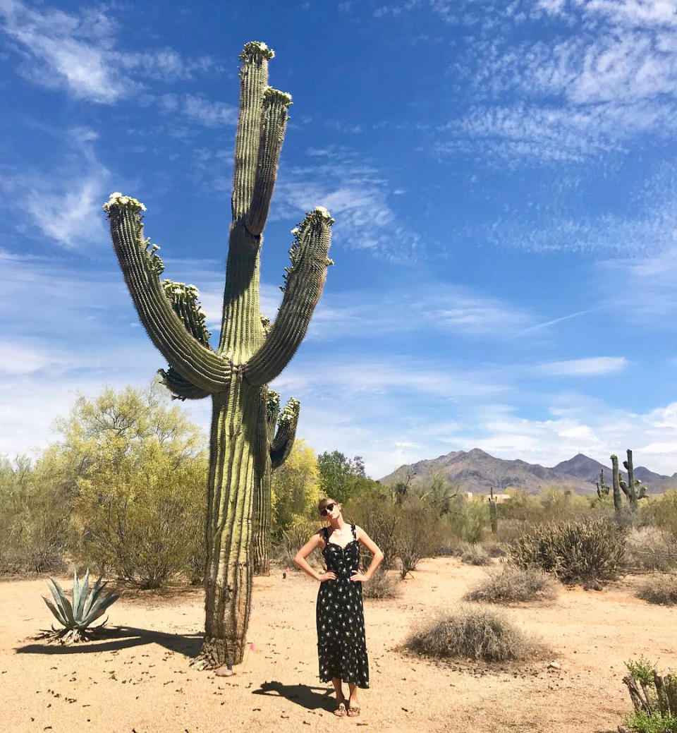 <h2>Taylor Swift in Reformation</h2> <p>The floral print maxi adorned with frilly straps and lace-up detailing is perfect for all summer activities and festivities (hello, wedding season!).</p> <h4>@taylorswift</h4>