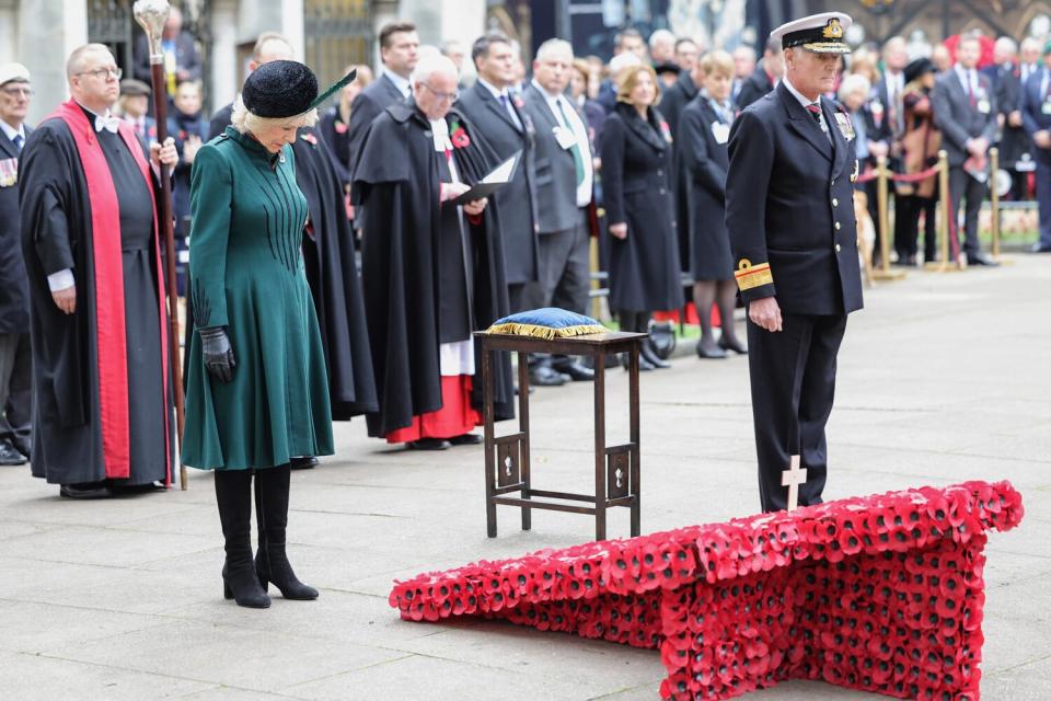 The Queen Consort Attends The 94th Year Of The Field Of Remembrance