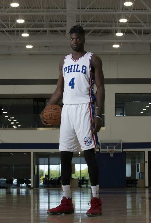 Andrew Bogut has been traded from the Dallas Mavericks to the Philadelphia 76ers in an NBA deal sending Nerlens Noel (pictured) to Dallas