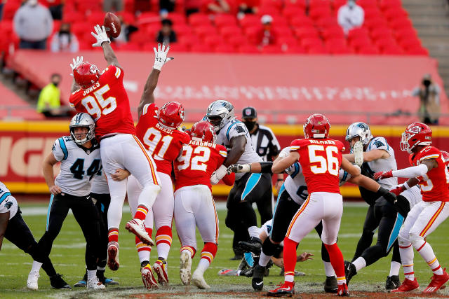 Panthers come up just short of beating Chiefs on Joey Slye's 67