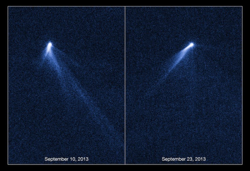 An asteroid with six tails