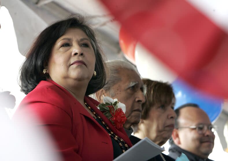 Los Angeles County Supervisor Gloria Molina, Wednesday dedicated the East Los Angeles City Hall before hundreds of residents and local politicans with music and speeches. January 31, 2007