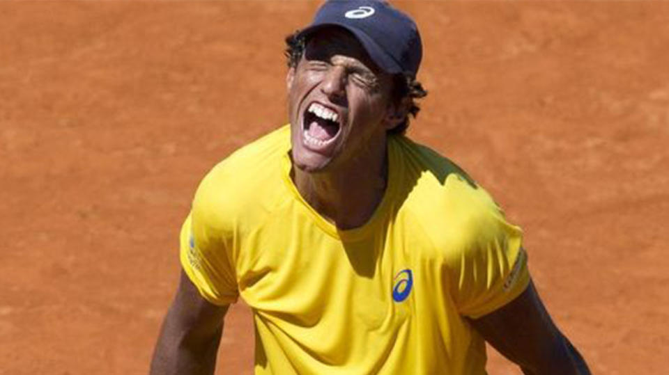 Brazilian former world No.69 Joao Souza has been banned from tennis for life for match-fixing. (AAP)