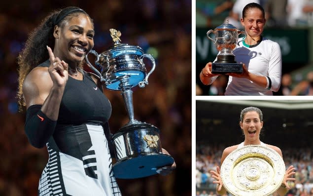 This year's grand slams have been shared out by three different winners so far