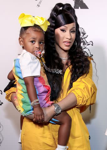 <p>Rich Fury/Getty Images</p> Cardi B and Kulture