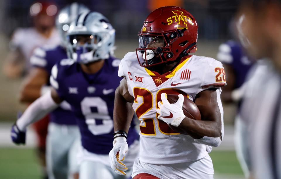 Iowa State's Breece Hall is one of the best running backs in the country.