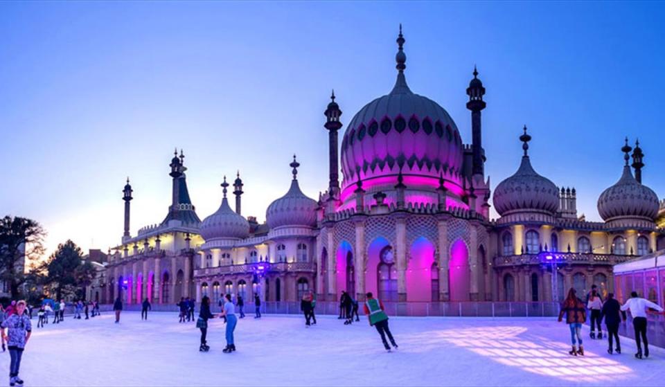 Ice skating at Brighton’s Disney-palace-like Royal Pavilion (Visit Brighton)