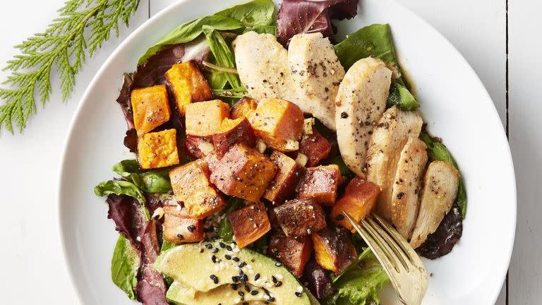 best healthy dinner recipes sweet potato chicken salad