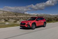 <p>The <a href="https://www.caranddriver.com/subaru/crosstrek" rel="nofollow noopener" target="_blank" data-ylk="slk:Subaru Crosstrek;elm:context_link;itc:0;sec:content-canvas" class="link ">Subaru Crosstrek</a>, that ruggedized version of the Impreza hatchback, is redesigned for 2024. It retains the same capability while offering a bit more civility.</p><p><a class="link " href="https://www.caranddriver.com/reviews/a43265191/2024-subaru-crosstrek-drive/" rel="nofollow noopener" target="_blank" data-ylk="slk:read the full review;elm:context_link;itc:0;sec:content-canvas">read the full review</a></p>