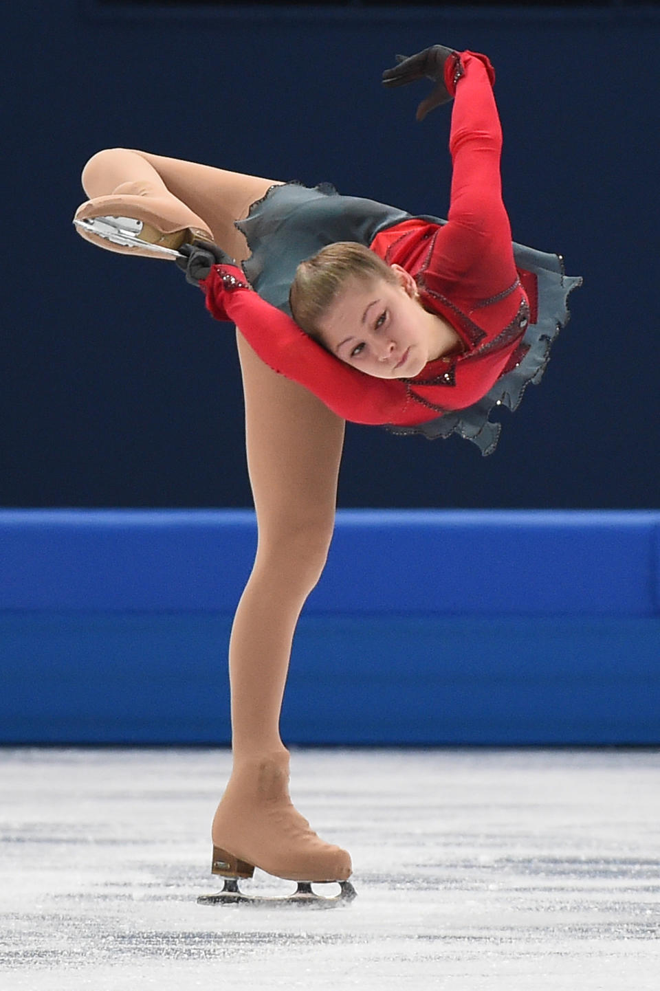Russia's Julia Lipnitskaia competes in the Women's Figure Skating Free Program at the Iceberg Skating Palace.