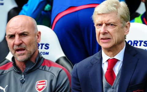 Arsenal Manager Arsene Wenger pulls a face during the Premier League match between Newcastle United and Arsenal at St James' Park - Credit: Serena Taylor/Newcastle United via Getty Images