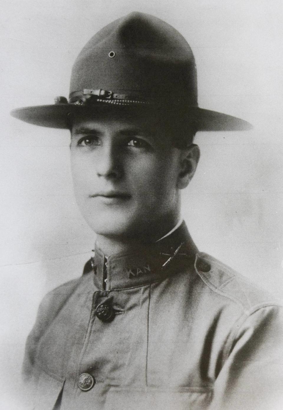 Erwin Bleckley not long after he enlisted in the Kansas National Guard to fight in World War I.