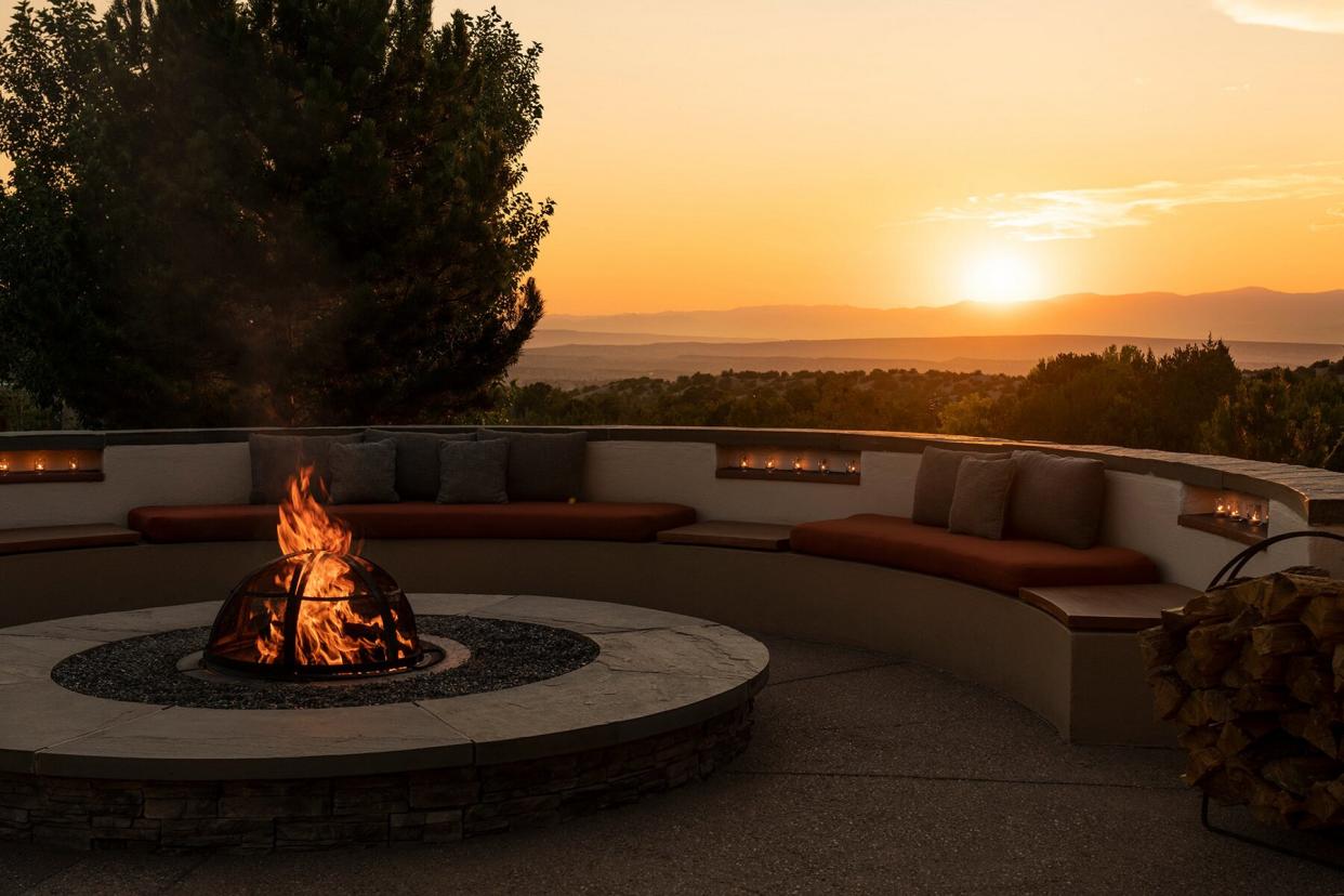 A firepit at The Four Seasons Rancho Encantado Santa Fe