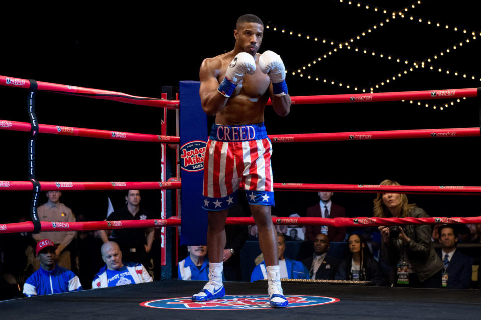 Michael B Jordan as Adonis Creed in Creed II. (Warner Bros)