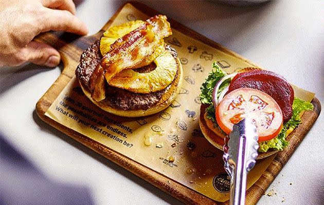 Macca's gourmet, customisable burgers are part of their new brand strategy. Photo: McDonalds.com.au