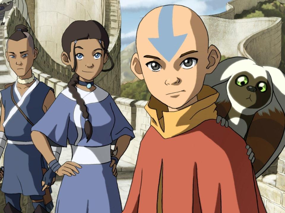 A screenshot from the Avatar: The Last Airbender series finale.