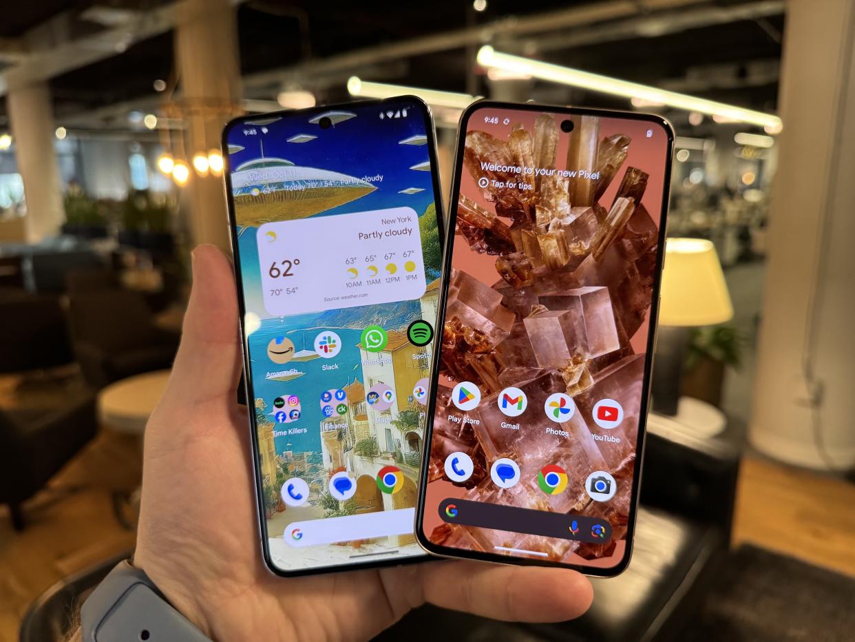 The Pixel 8 and Pixel 8 Pro are AI-powered smartphones with powerful performance. (Image: Howley)