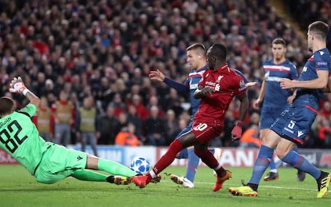 Sadio Mane is crowded out trying to score - Credit: PA