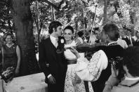 <p>Diane von Furstenberg became a Princess when she married Prince Egon von Furstenberg in 1969. The couple's nuptials were more casual than your typical royal wedding, with the bride's long sleeve eyelet lace dress and the couple's outdoor reception in France. </p>