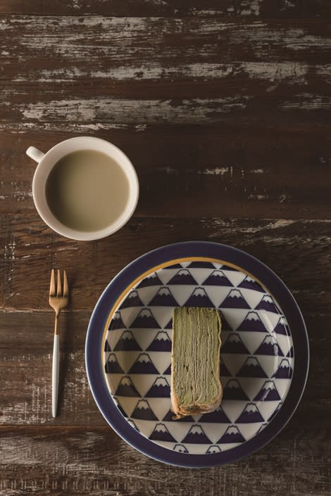 靜岡抹茶千層蛋糕，抹茶馨香縈繞於味蕾，抹茶控不容錯過。攝影/Ray