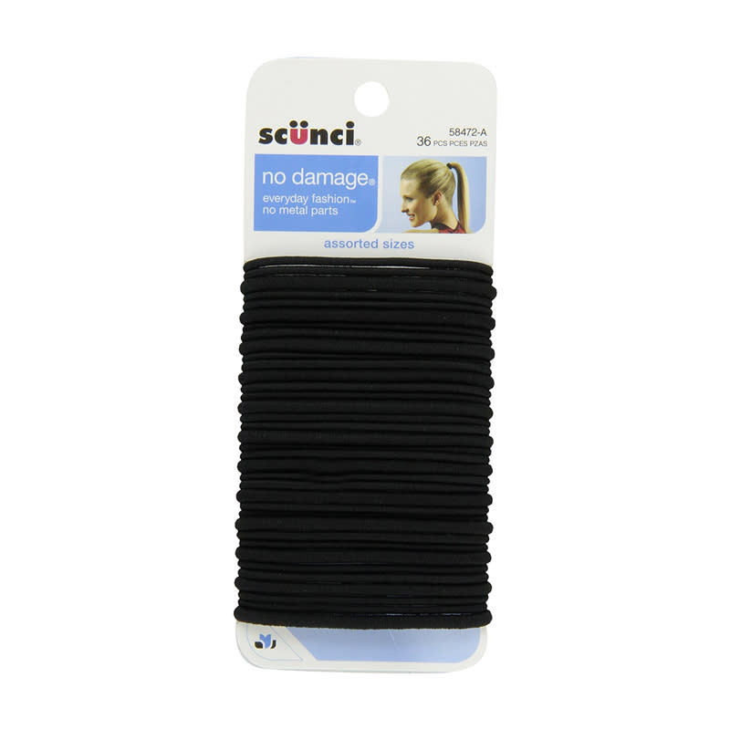 <a rel="nofollow noopener" href="https://www.amazon.com/Scunci-Damage-Assorted-Elastics-Count/dp/B001T8QJM0" target="_blank" data-ylk="slk:No Damage Assorted Elastics, 36 Count, scünci, $4Because extra hair ties are a legitimate necessity.;elm:context_link;itc:0;sec:content-canvas" class="link ">No Damage Assorted Elastics, 36 Count, scünci, $4<p>Because extra hair ties are a legitimate necessity.</p> </a>