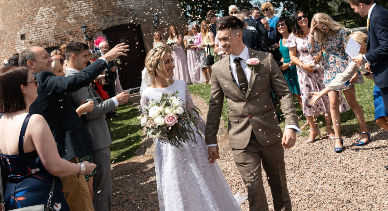 Cat Wilkinson found her dream dress in a local charity shop. [Photo: Jack Cook Photography]