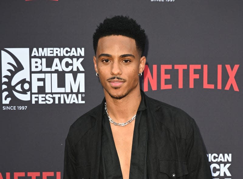 Keith Powers attends ‘The Perfect Find’ Centerpiece Screening on June 16, 2023 in Miami Beach, Florida.