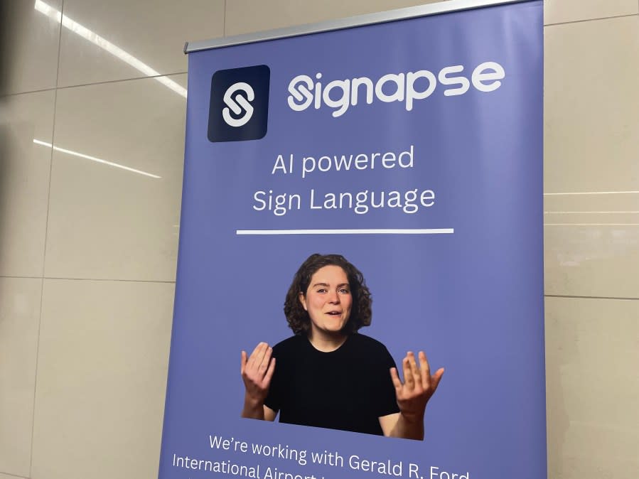 Signapse allows messages at the Gerald R. Ford International Airport to be broadcasted to those who are deaf or heard of hearing.