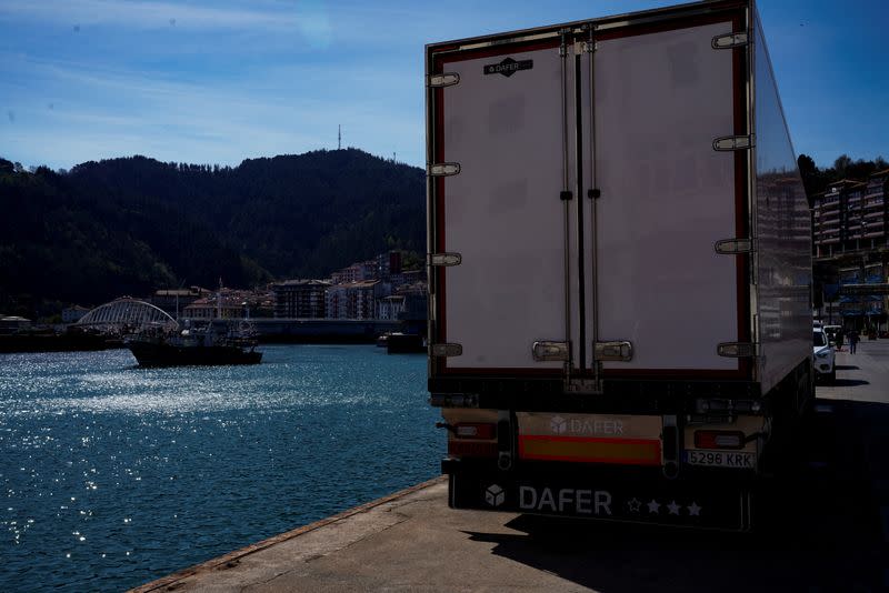 Fishing vessels remain docked amid soaring fuel and operating costs and a transport strike in the Basque port of Ondarroa