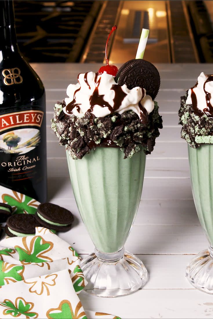 Boozy Shamrock Shakes