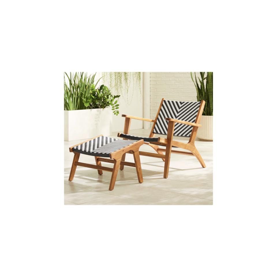 Bondi Outdoor Lounge Chair & Ottoman Set