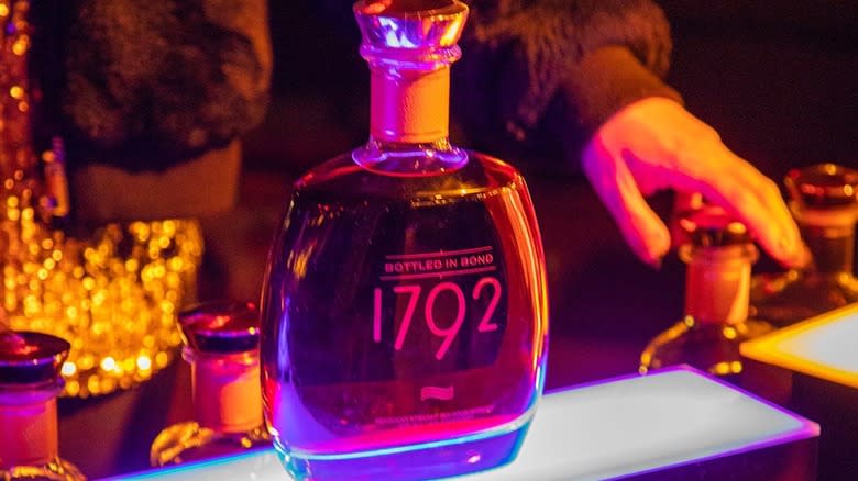 bottle of 1792 bottled in bond bourbon