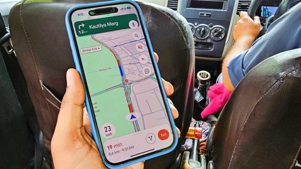 Le compteur de vitesse Google Maps en action