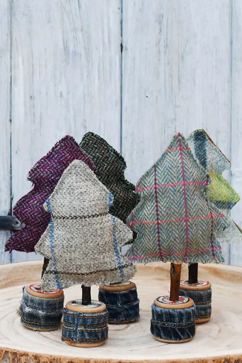 Fabric Scrap Trees